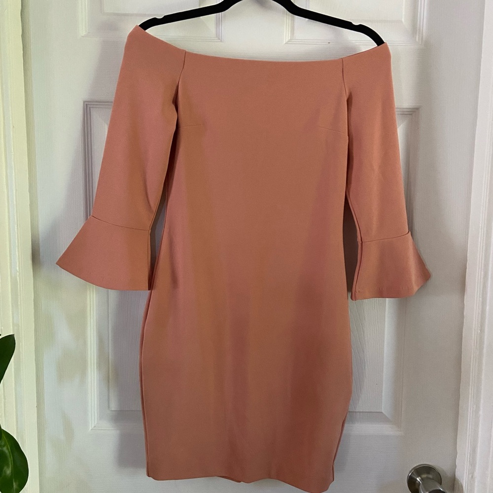NWT DYNAMITE Elegant Pink Off-Shoulder Dress